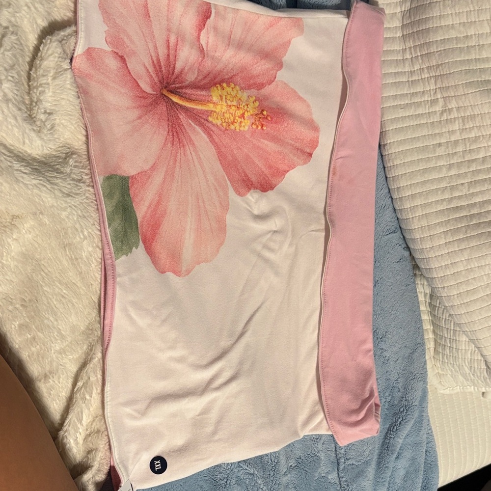 Hollister Pink Floral Crop Top